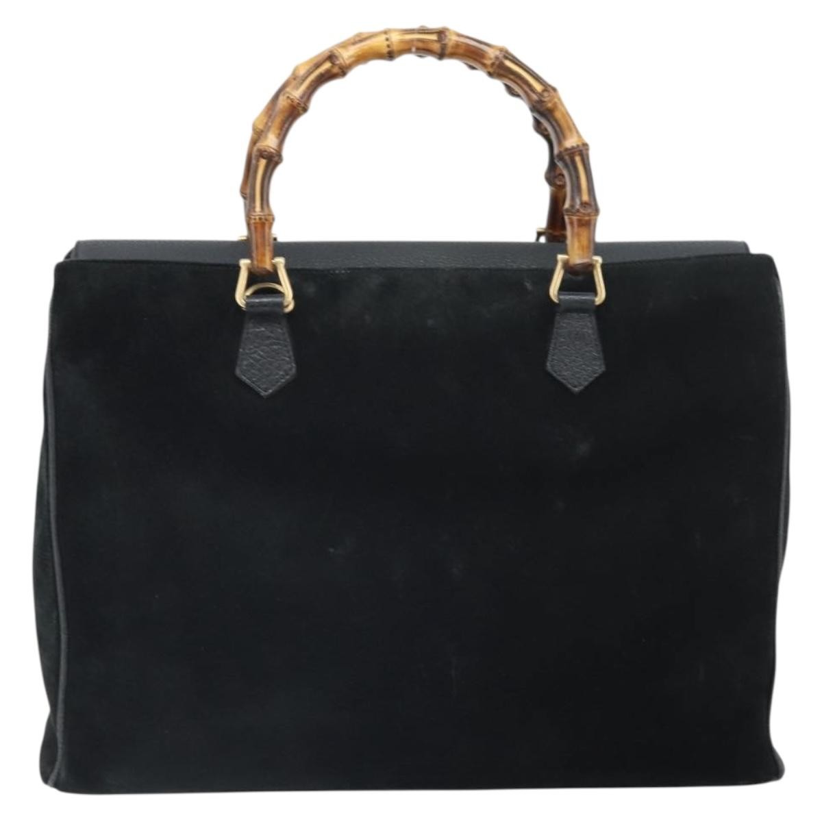 Gucci Bamboo tote bag Suede, Black, Suede, Tote Bag