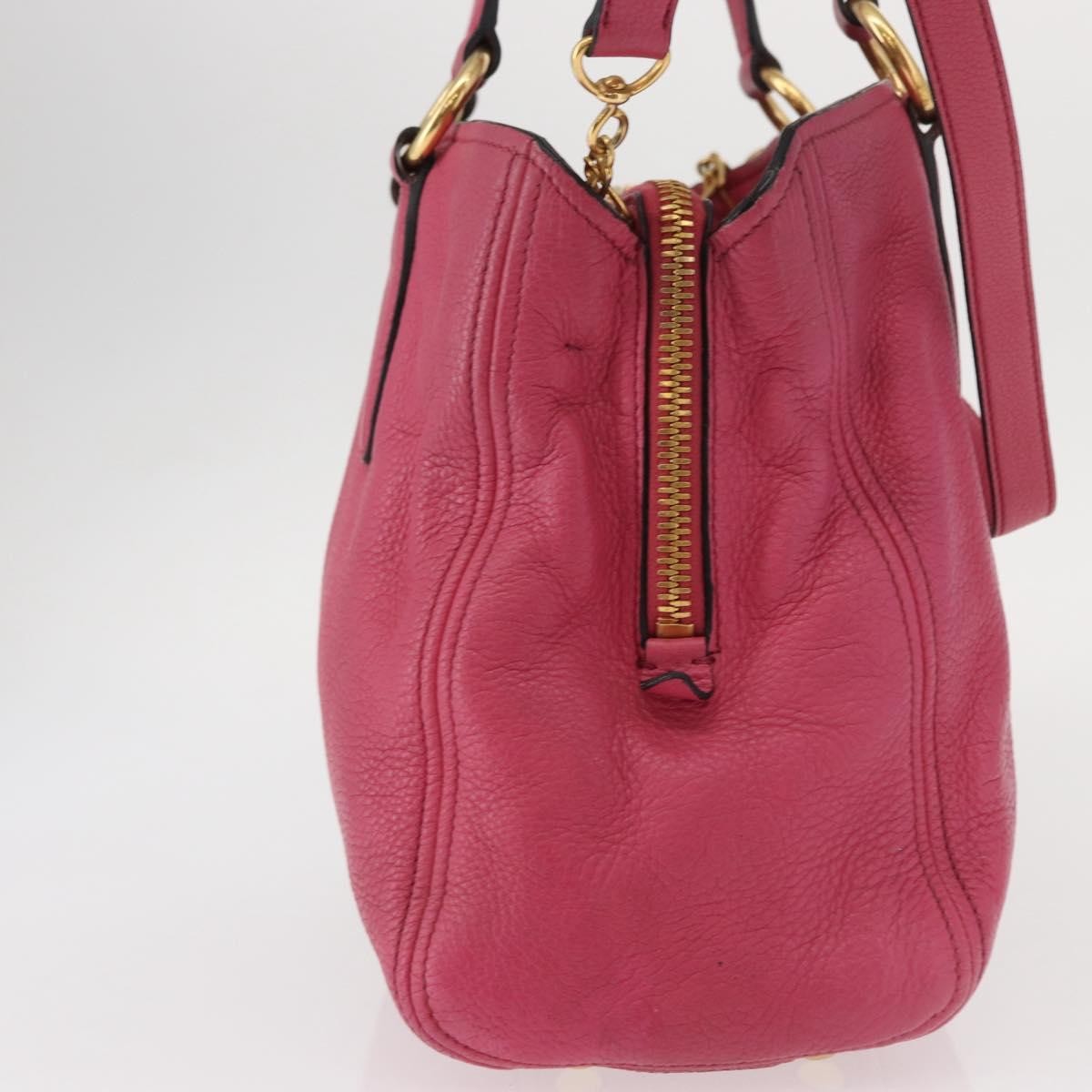 Miu Miu Phenix Convertible Tote Leather, PINK, LEATHER, Tote bag