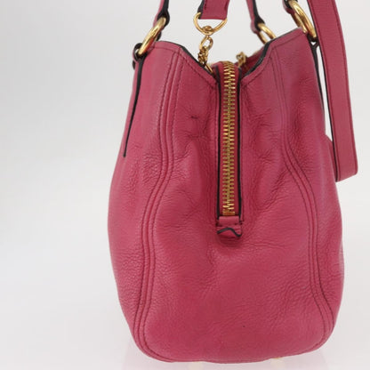 Miu Miu Phenix Convertible Tote Leather, PINK, LEATHER, Tote bag