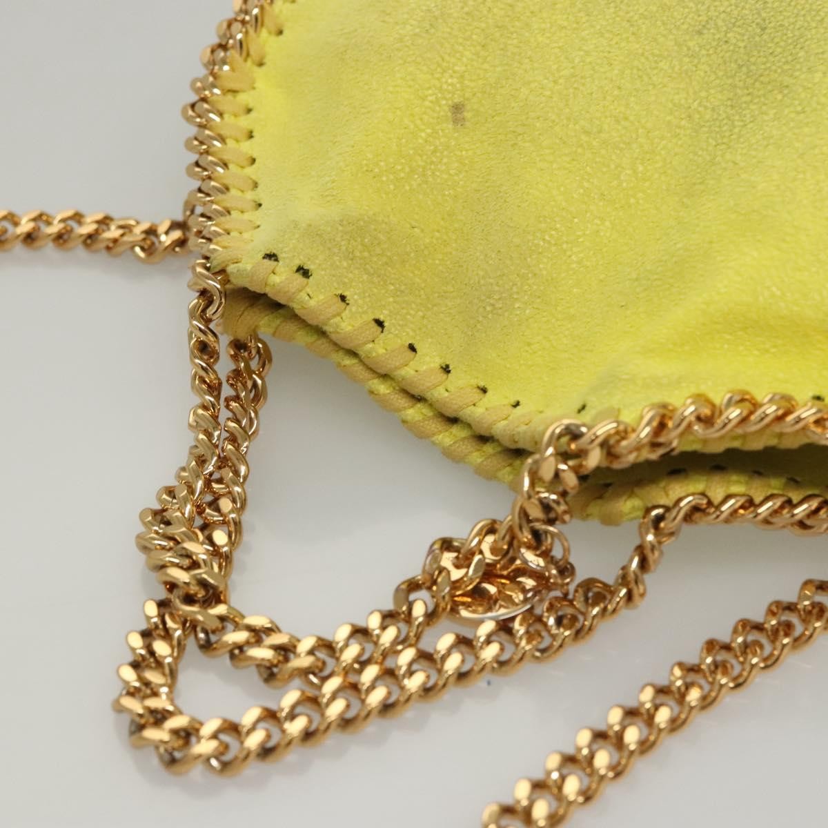 Stella McCartney Falabella Fold Over Crossbody Bag Suede, YELLOW, SUEDE, Crossbody bag
