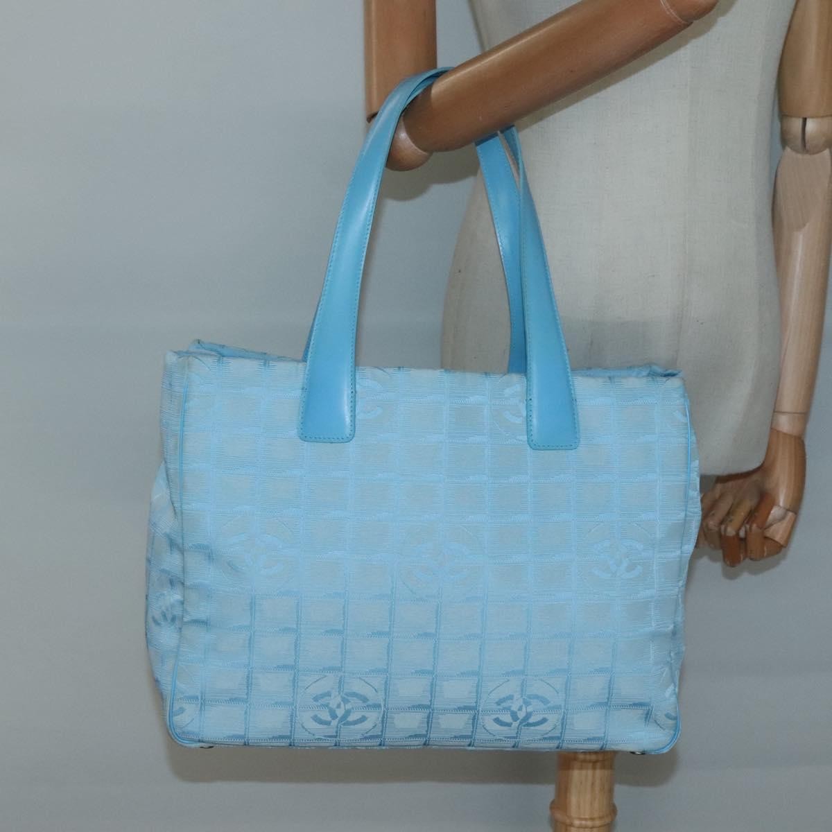 Chanel Travel Line Tote Nylon, BLUE, NYLON, Tote bag