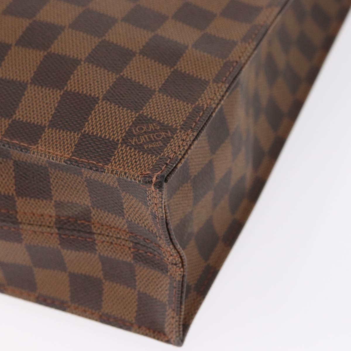 Louis Vuitton Sac Plat Bag Damier, BROWN, CANVAS, Handbag