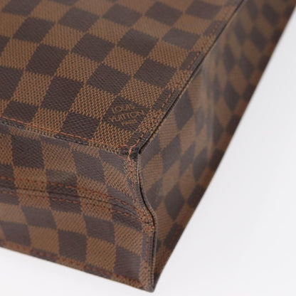 Louis Vuitton Sac Plat Bag Damier, BROWN, CANVAS, Handbag