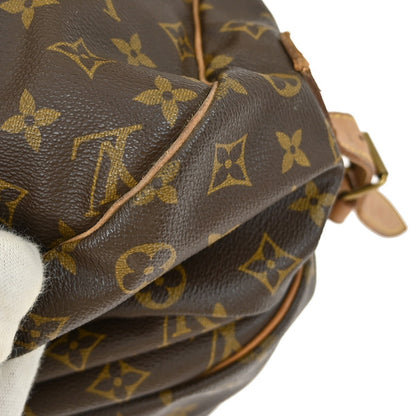 Louis Vuitton Saumur Handbag Monogram Canvas, BROWN, CANVAS, Shoulder bag