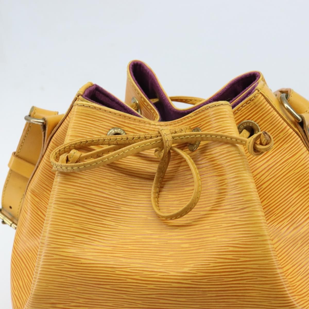 Louis Vuitton Petit Noe Handbag Epi Leather, Yellow, Leather, Shoulder Bag