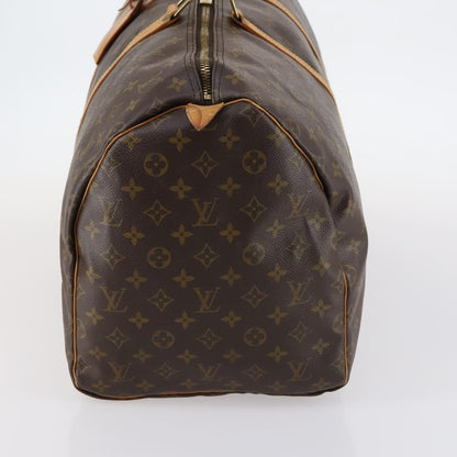 Louis Vuitton Keepall Bag Monogram Canvas, BROWN, CANVAS, Travel bag