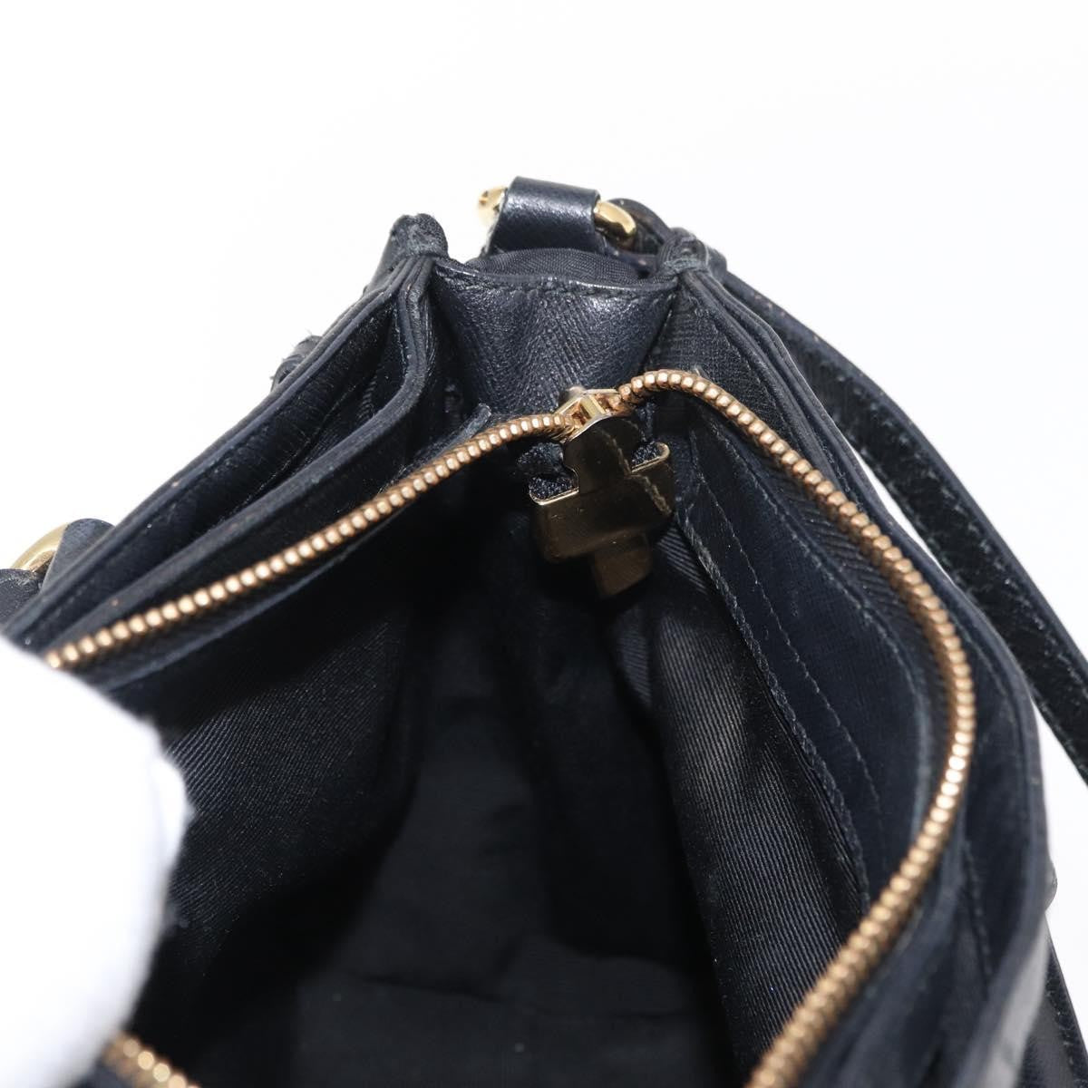Salvatore Ferragamo Gancini handbag Nylon, BLACK, NYLON, Handbag