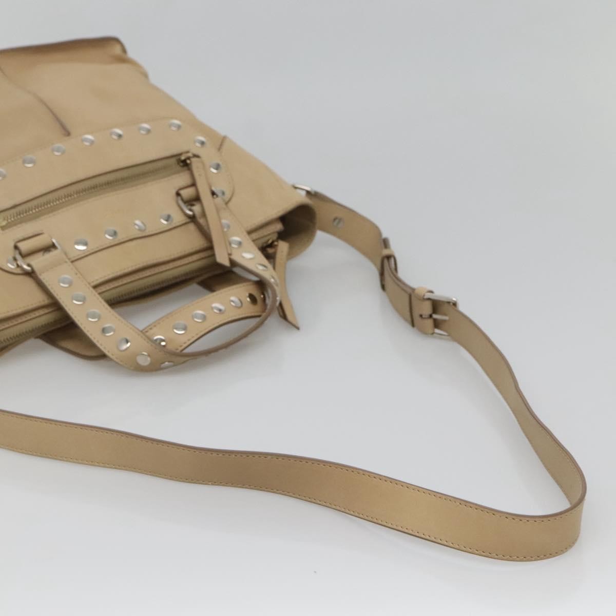 Celine Handbag Leather, BEIGE, LEATHER, Handbag