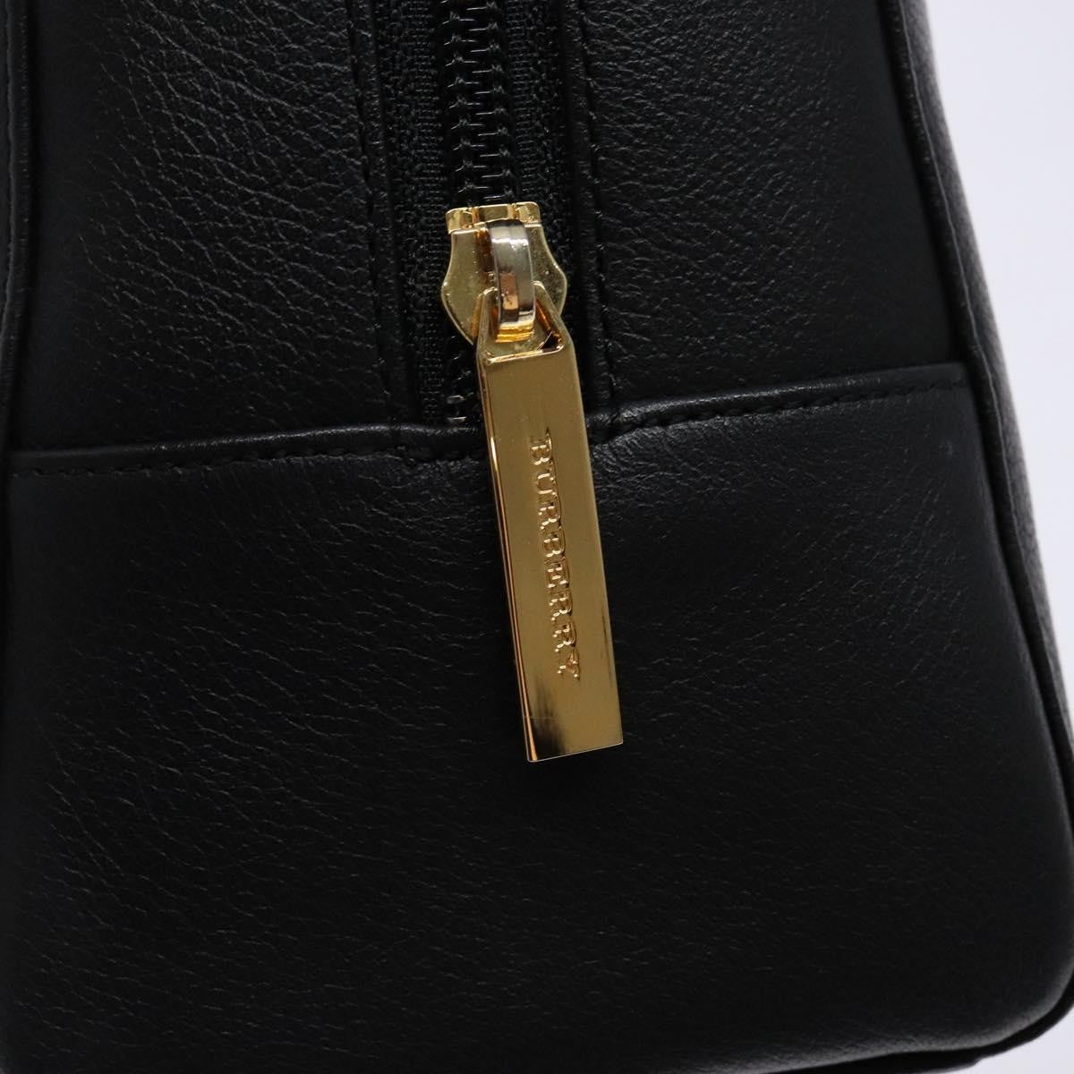 Burberry Vintage Handbag Leather, BLACK, LEATHER, Handbag