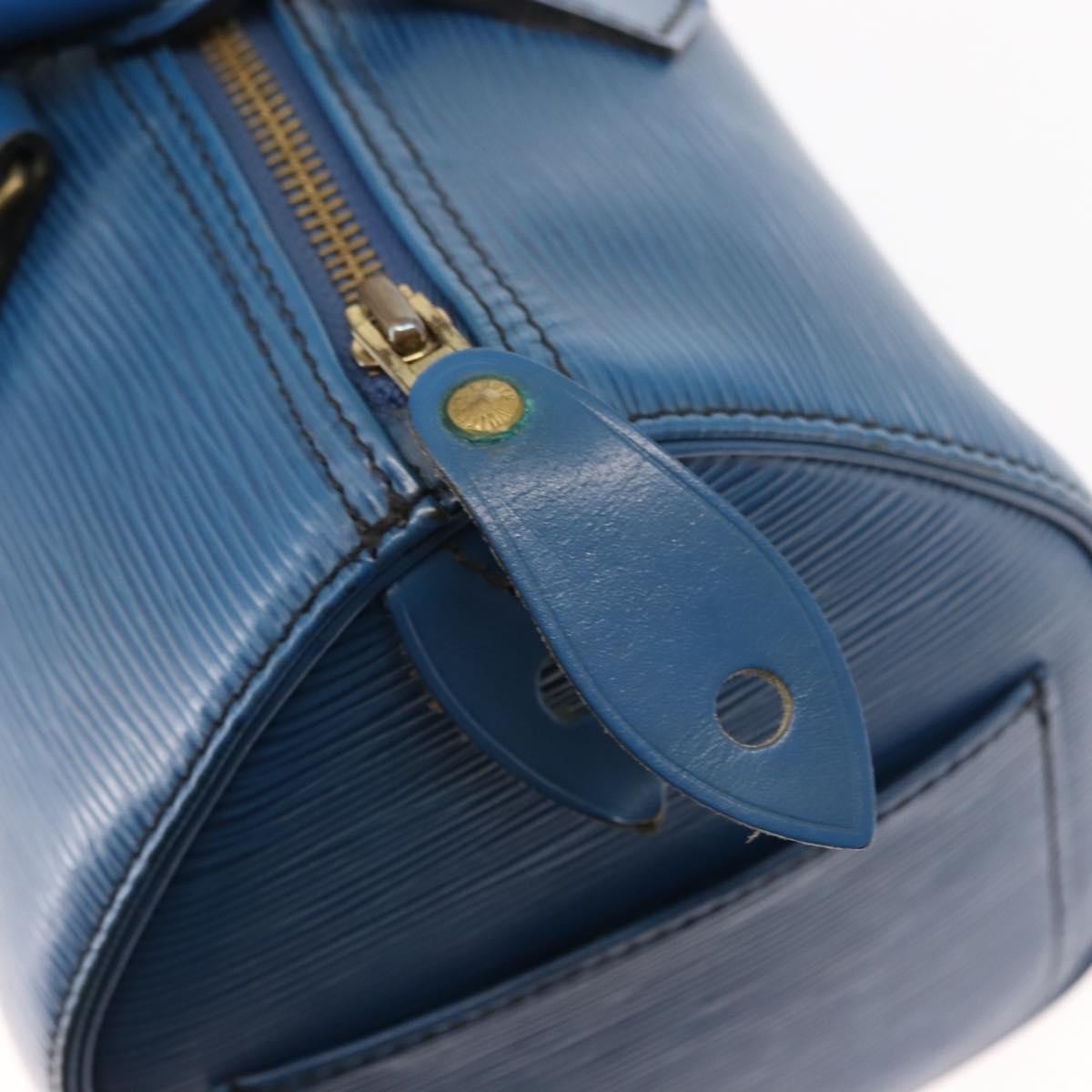 Louis Vuitton Speedy Handbag Epi Leather, BLUE, LEATHER, Handbag