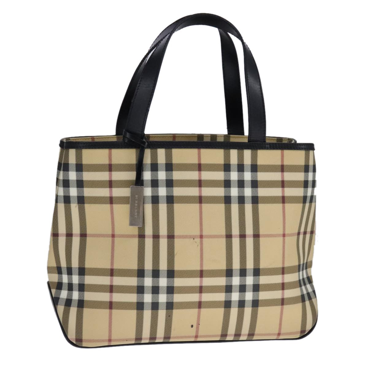 Burberry Nova Check Tote Canvas and Leather, BEIGE, CANVAS, Tote bag