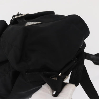 Prada Double Front Pocket Backpack Tessuto, BLACK, NYLON, Backpack