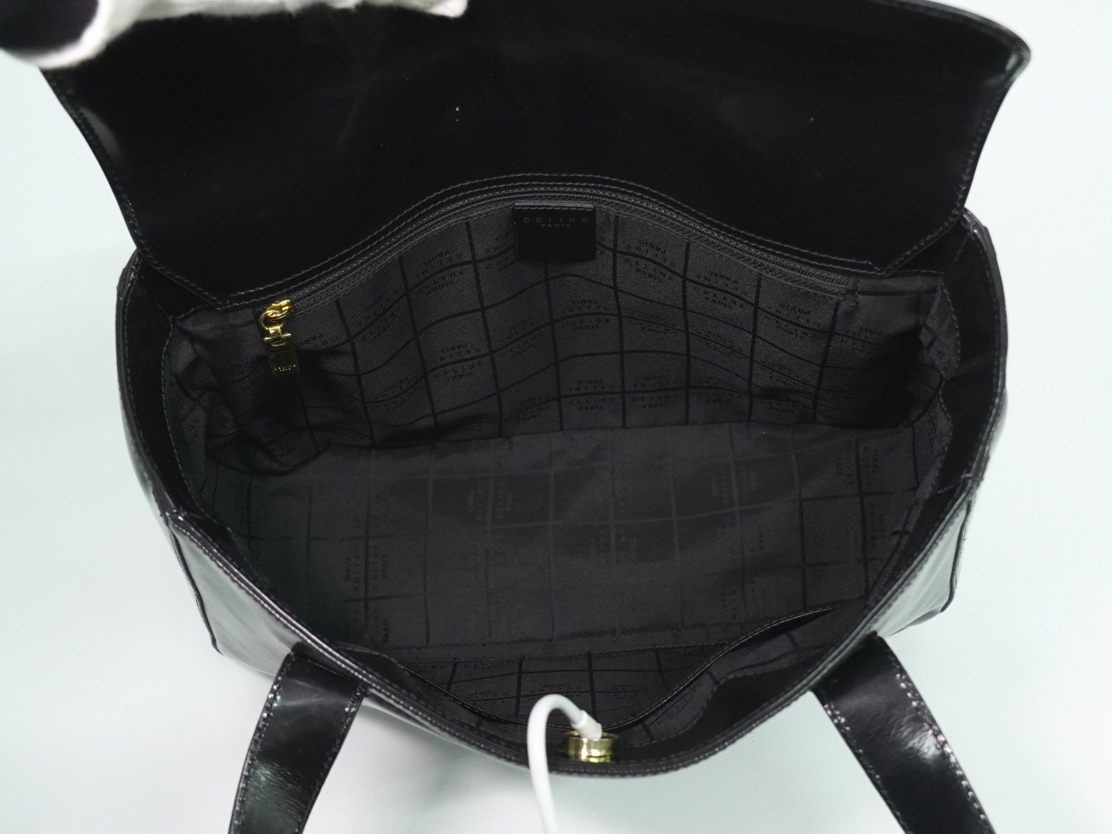 Celine Tote bag Leather, BLACK, PATENT_LEATHER, Tote bag