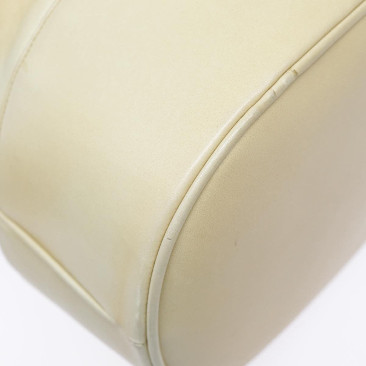 Chanel Vintage CC Drawstring Bucket Bag Lambskin, BEIGE, LEATHER, Shoulder bag