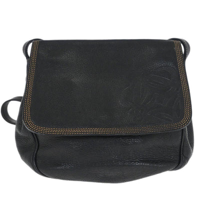 Loewe Anagram Shoulder Bag Leather, Navy, Leather, Shoulder Bag