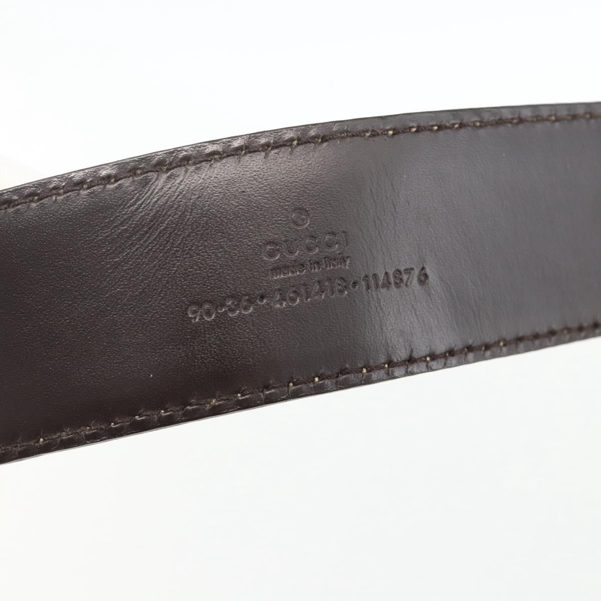 Gucci Vintage Interlocking G Reversible Belt Leather, White, Leather, Belt