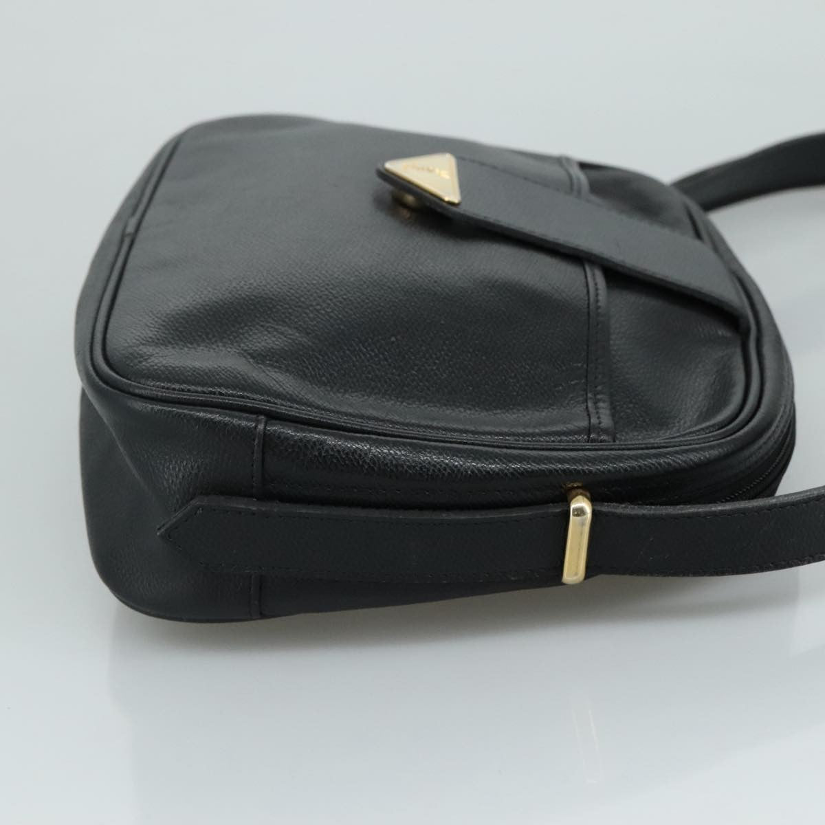 Saint Laurent Vintage Shoulder Bag Leather, BLACK, LEATHER, Shoulder bag