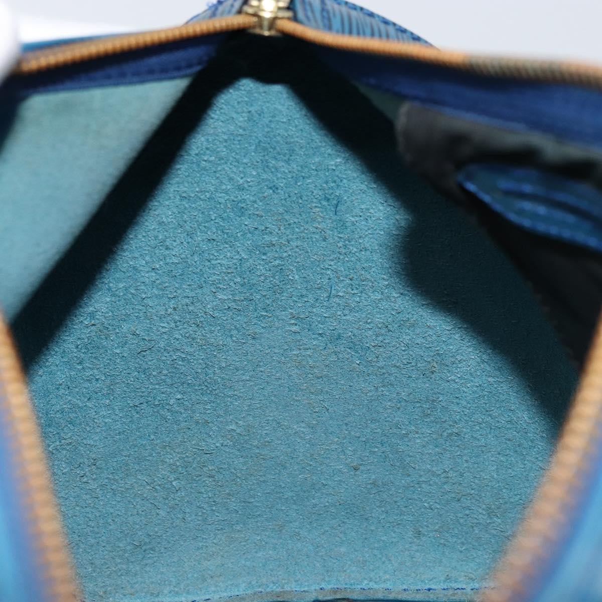 Louis Vuitton Speedy Handbag Epi Leather, BLUE, LEATHER, Handbag