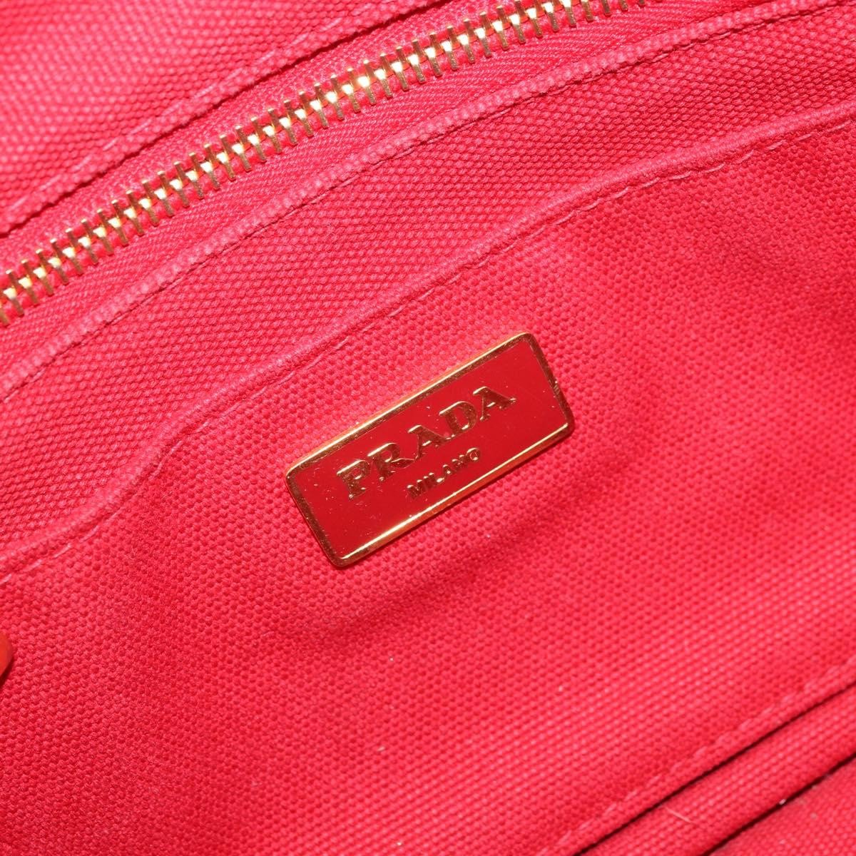 Prada Canapa Tote Canvas, Red, Canvas, Tote Bag