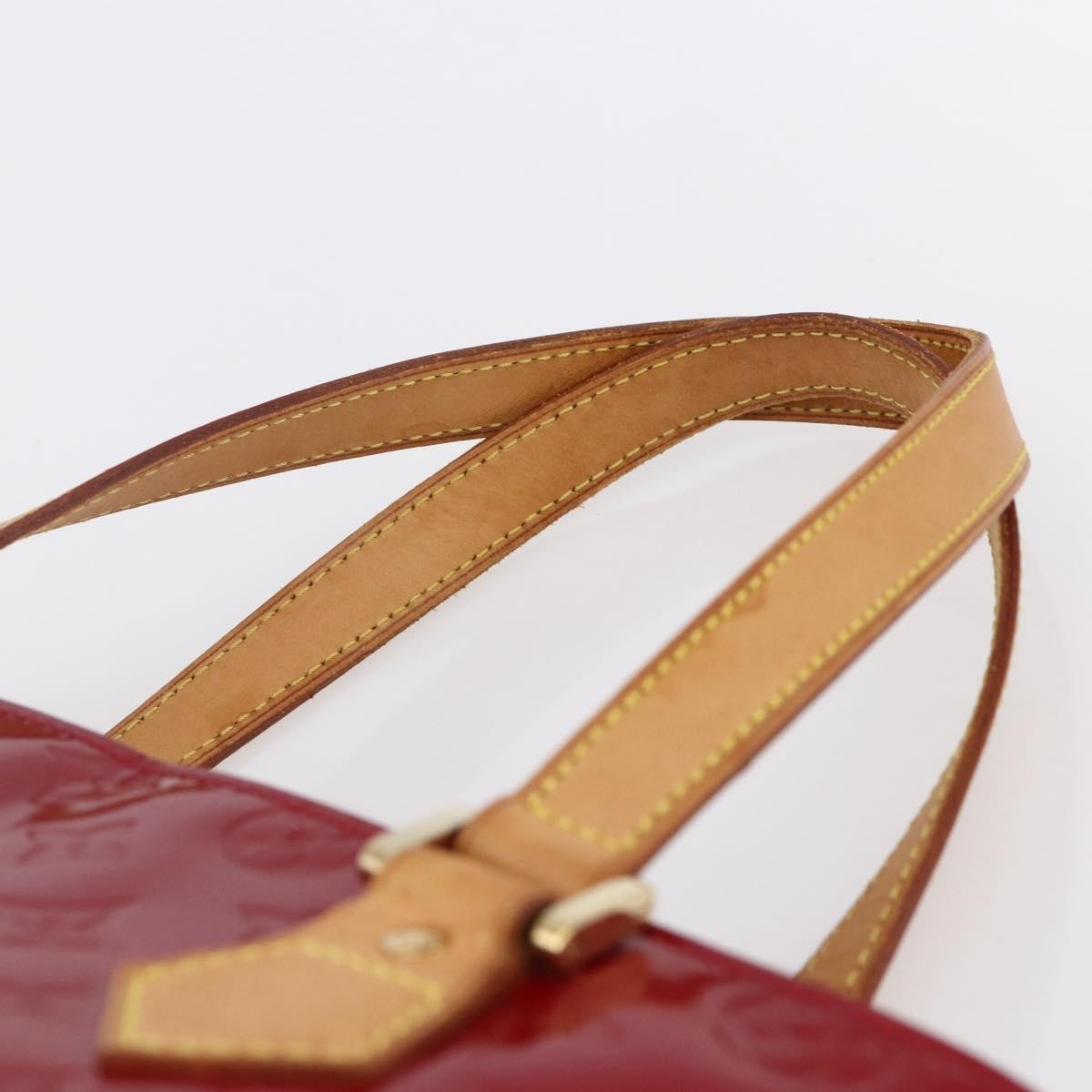 Louis Vuitton Houston Handbag Monogram Vernis, RED, PATENT_LEATHER, Handbag