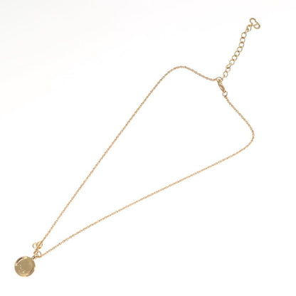 Christian Dior CD Round Pendant Necklace Metal and Crystals, GOLD, METAL, Necklace