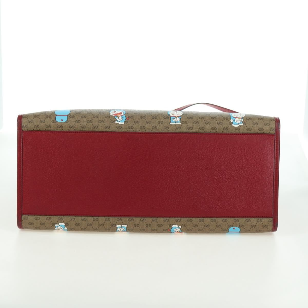 Gucci Doraemon Tote Printed Mini GG Coated Canvas, Beige, Canvas, Tote Bag