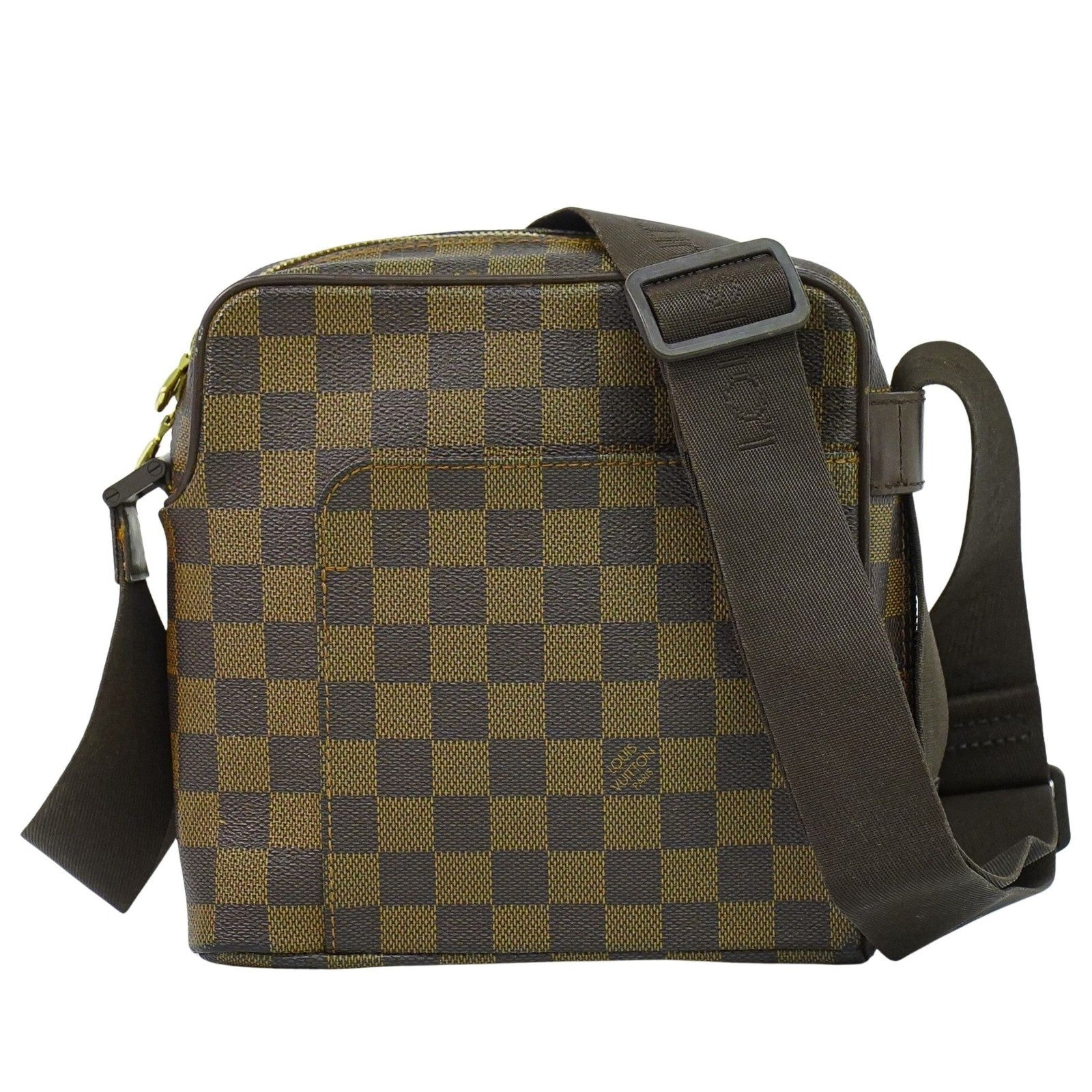 Louis Vuitton Olav Handbag Damier, BROWN, CANVAS, Shoulder bag