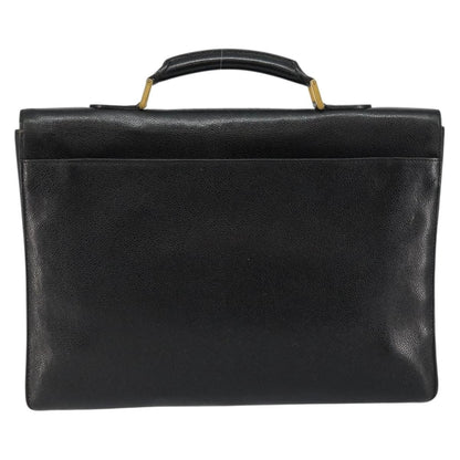 Chanel Vintage Lock Briefcase Caviar, Black, Leather, Briefcase