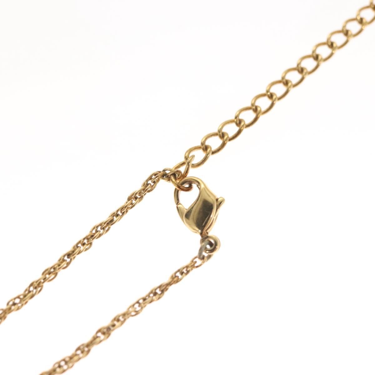 Christian Dior CD Round Pendant Necklace Metal, GOLD, METAL, Necklace