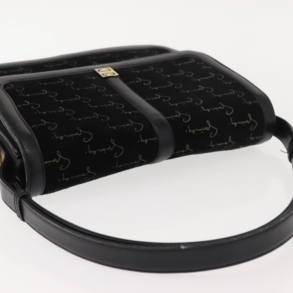 Givenchy Vintage 4G shoulder bag Suede, BLACK, SUEDE, Shoulder bag
