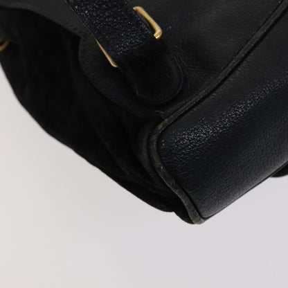 Gucci Gucci bamboo backpack daim, Black, Suede, Backpack
