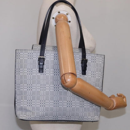 Burberry Nova Check Tote Canvas and Leather, GRAY, CANVAS, Tote bag
