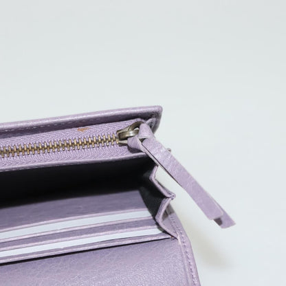 Balenciaga Classic Continental Zip Around Wallet Leather, PURPLE, LEATHER, Wallets
