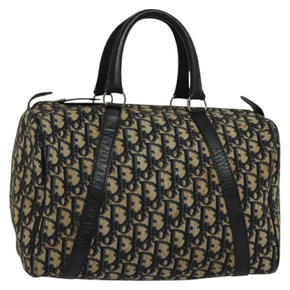 Christian Dior Vintage Trotter Boston Bag Diorissimo Canvas, NAVY, CANVAS, Handbag
