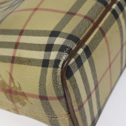 Burberry Top Handle Tote Haymarket Coated Canvas, BEIGE, CANVAS, Tote bag