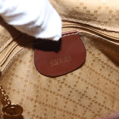 Gucci Vintage Bamboo Backpack Leather, BROWN, LEATHER, Backpack