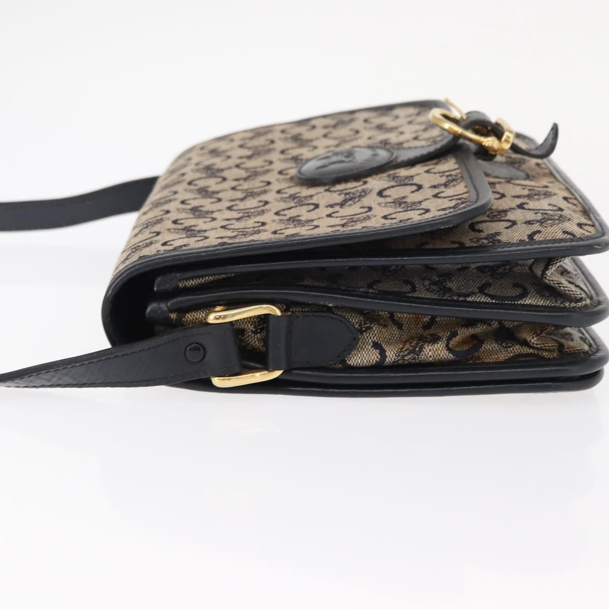 Celine C Sulky Shoulder bag Canvas, NAVY, CANVAS, Shoulder bag