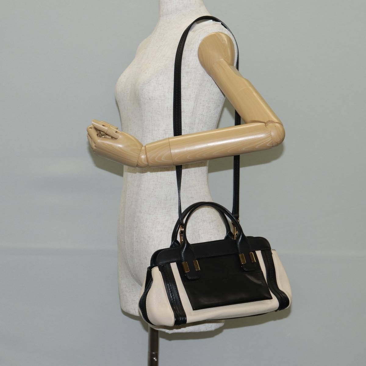 Chloe Alice Satchel Leather, WHITE, LEATHER, Handbag