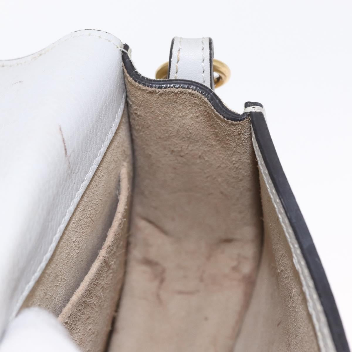 Chloe Nile Crossbody Bag Leather, WHITE, LEATHER, Shoulder bag