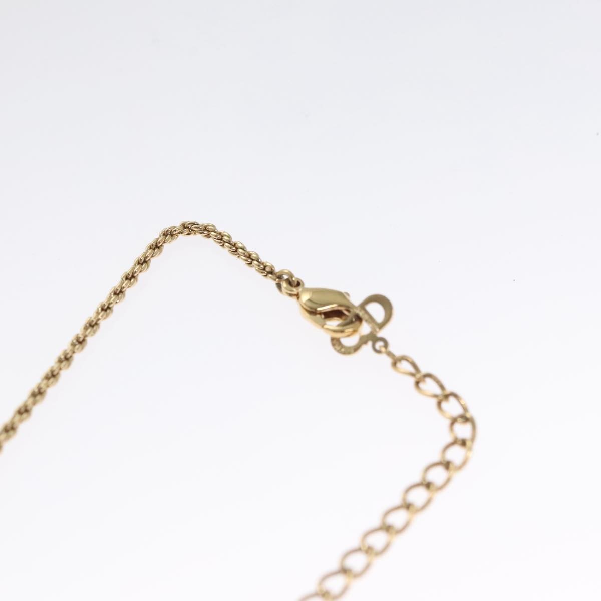 Christian Dior CD Pendant Necklace Metal, GOLD, METAL, Necklace