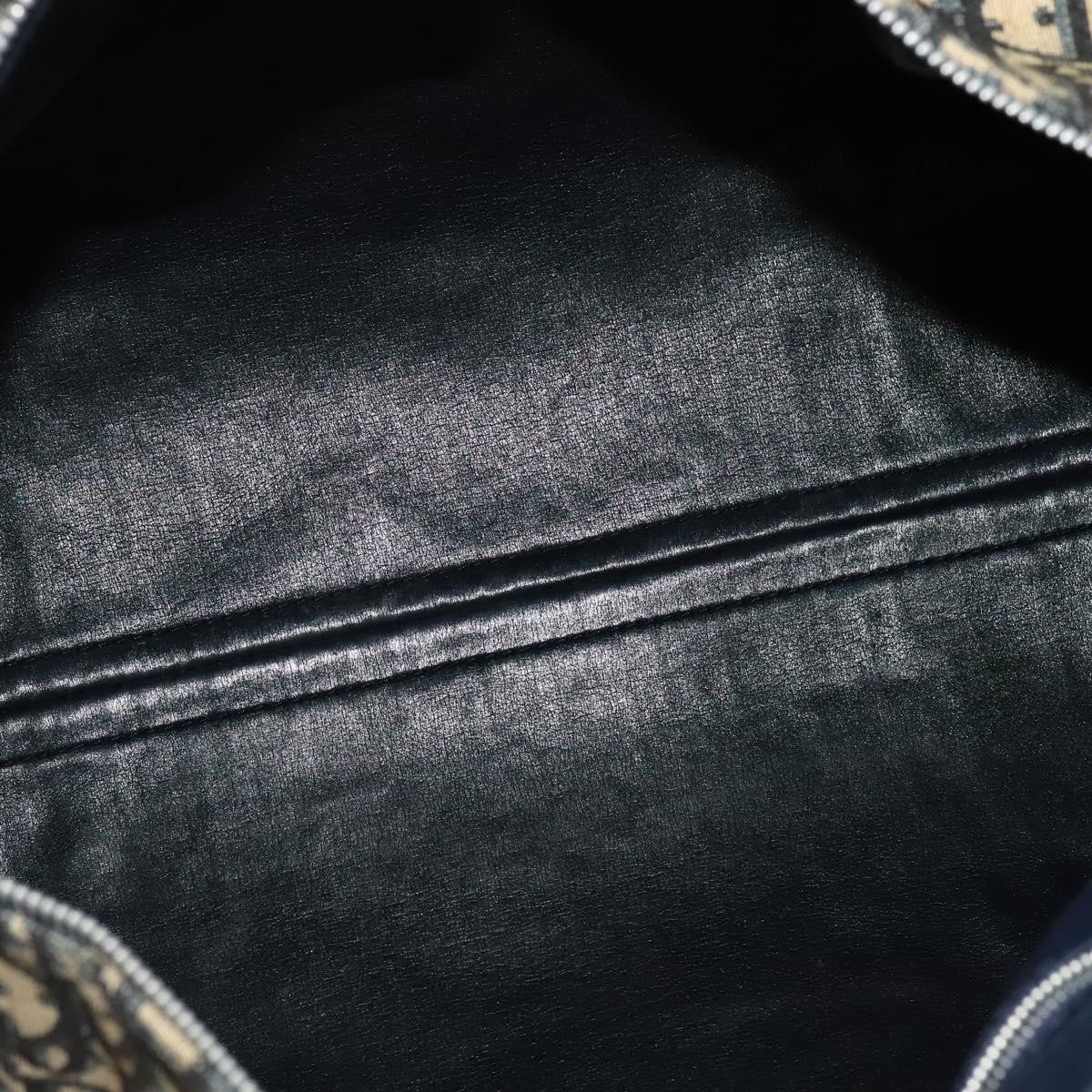 Christian Dior Vintage Trotter Boston Bag Diorissimo Canvas, NAVY, CANVAS, Travel bag