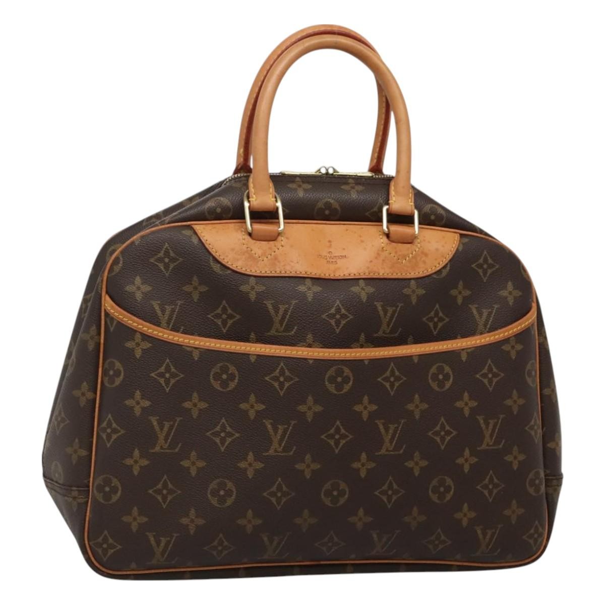 Louis Vuitton Deauville Handbag Monogram Canvas, BROWN, CANVAS, Handbag