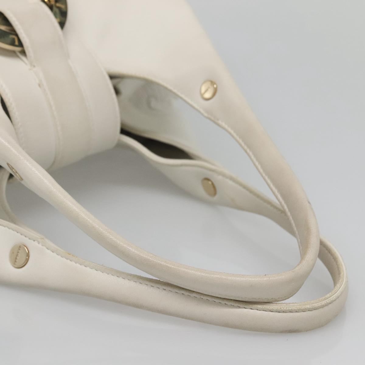 Bvlgari Chandra Hobo Leather, White, Leather, Handbag