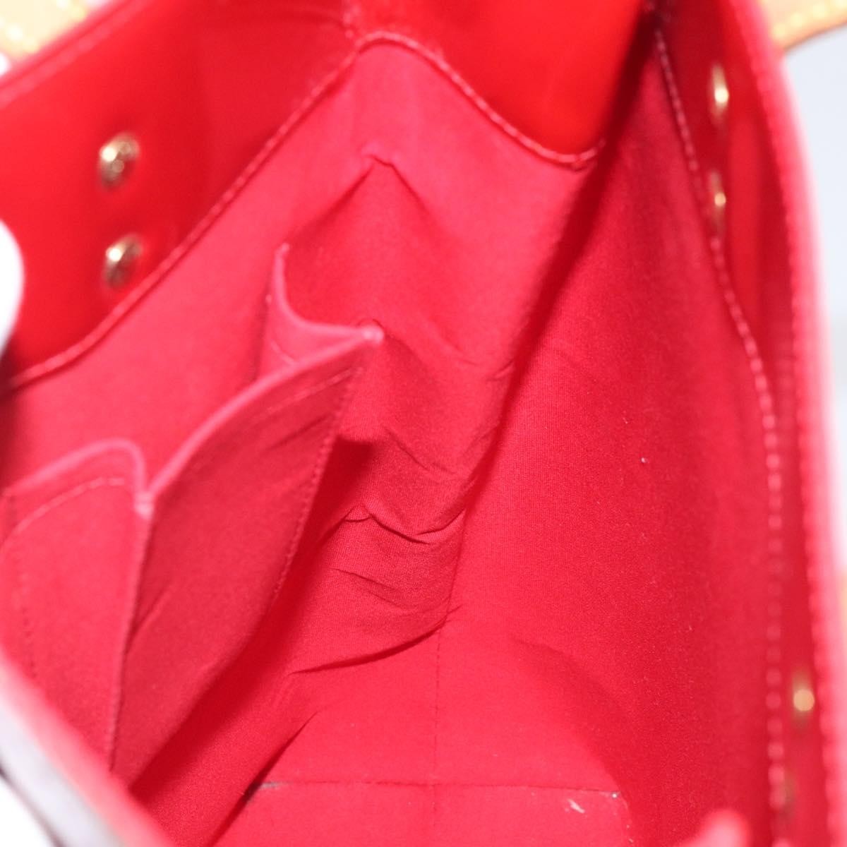 Louis Vuitton Reade Handbag Monogram Vernis, Red, Patent Leather, Handbag