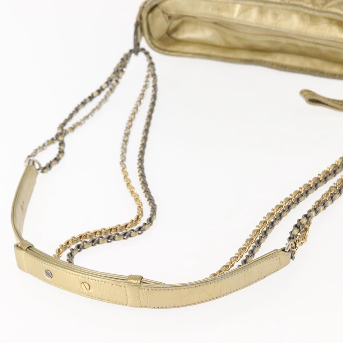 Chanel Gabrielle Hobo Quilted Metallic Aged Calfskin, GOLD, LEATHER, Shoulder bag