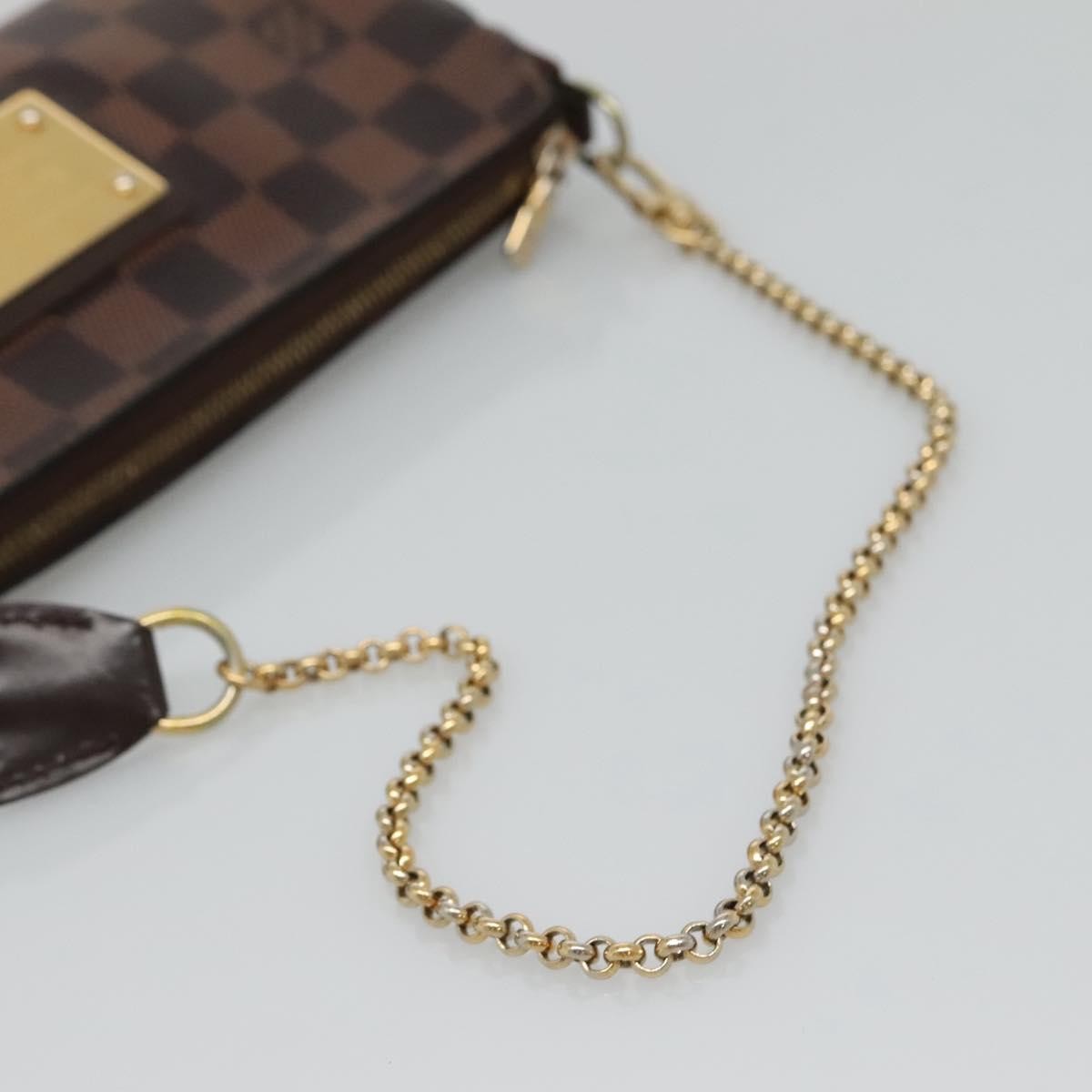 Louis Vuitton Eva Handbag Damier, BROWN, CANVAS, Shoulder bag