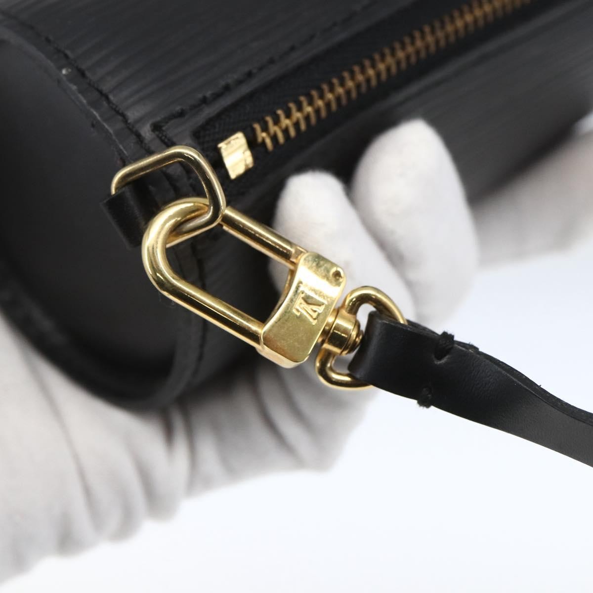 Louis Vuitton Soufflot Pochette Epi Leather, BLACK, LEATHER, Clutche & pouche
