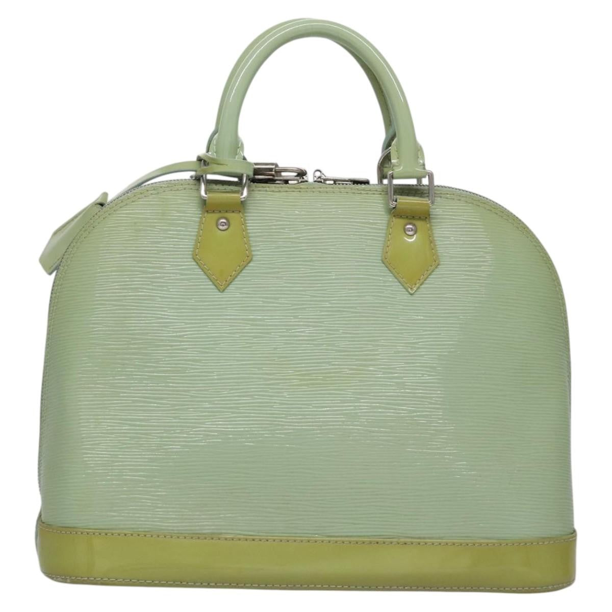 Louis Vuitton Alma Handbag Electric Epi Leather, GREEN, PATENT_LEATHER, Handbag