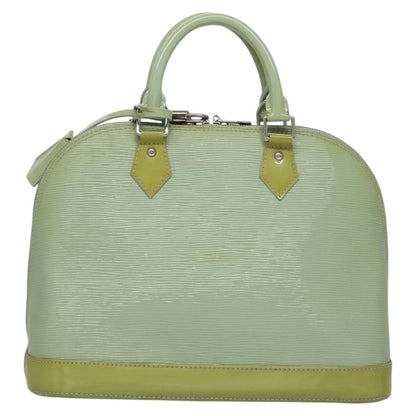 Louis Vuitton Alma Handbag Electric Epi Leather, GREEN, PATENT_LEATHER, Handbag