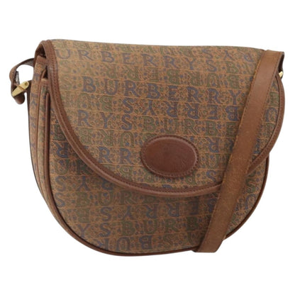Burberry Flap Shoulder Bag Canvas, BROWN, CANVAS, Shoulder bag